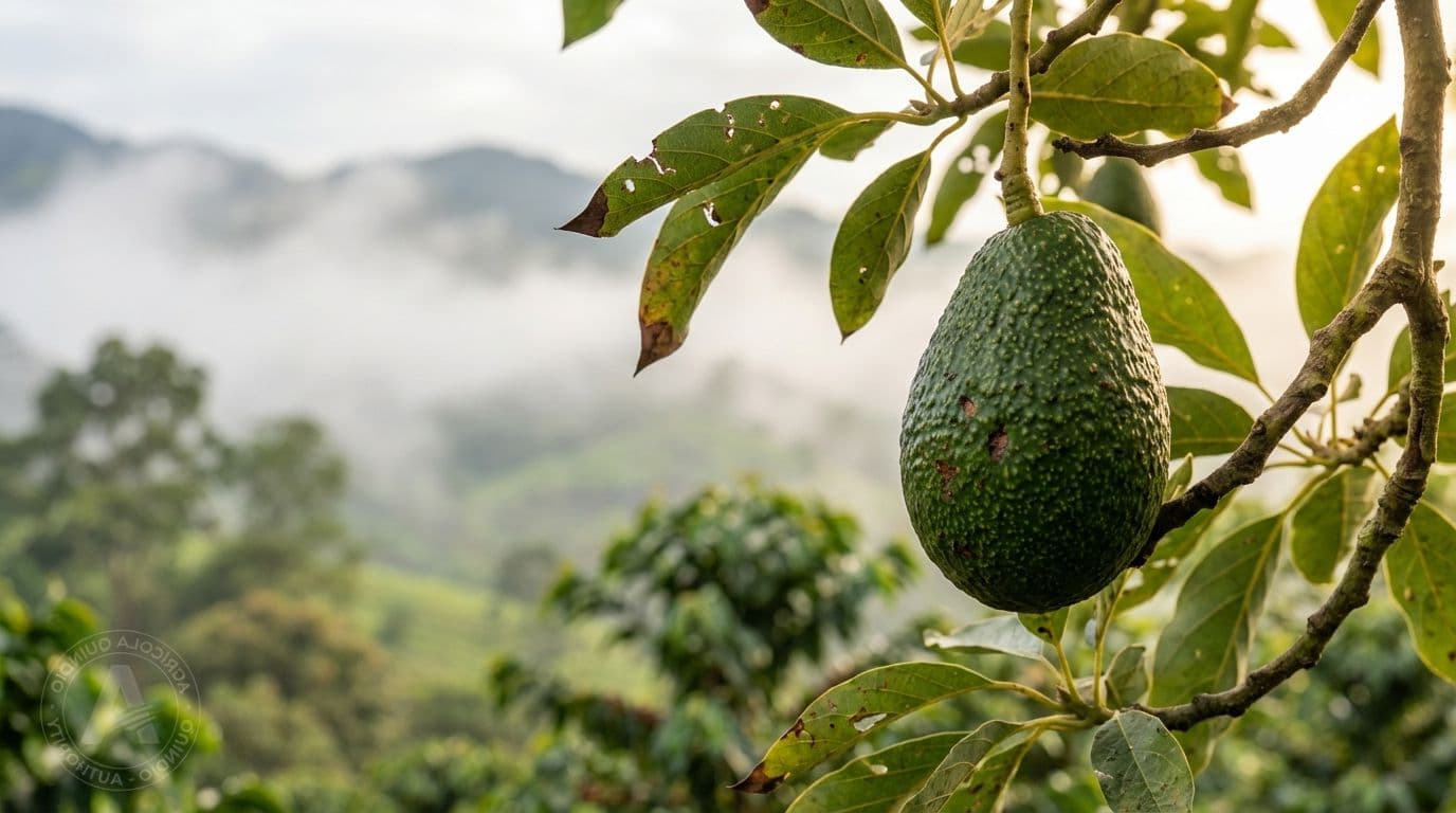 Cultivo de aguacate en Quindio, Colombia